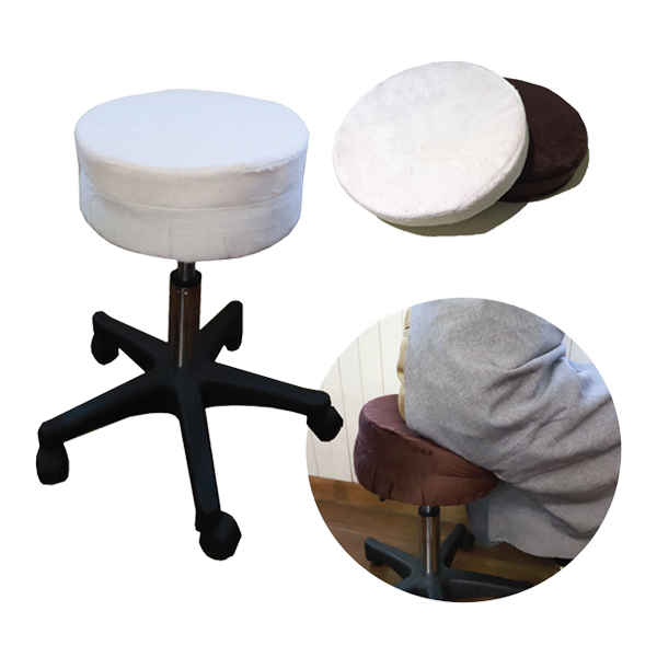 クッション付スツールカバー 直径30cm用（ホワイト）