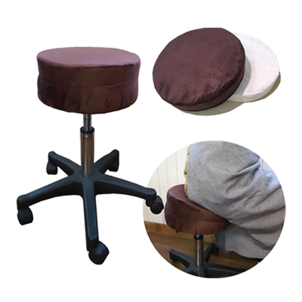 クッション付スツールカバー 直径30cm用（ダークブラウン）