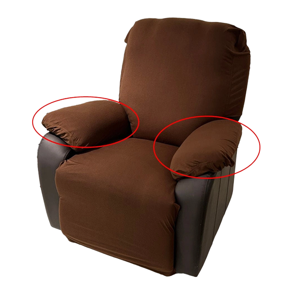 【Petit Pro.】シフォンシリーズ用アームレストカバー スムースタイプ（ブラウン）