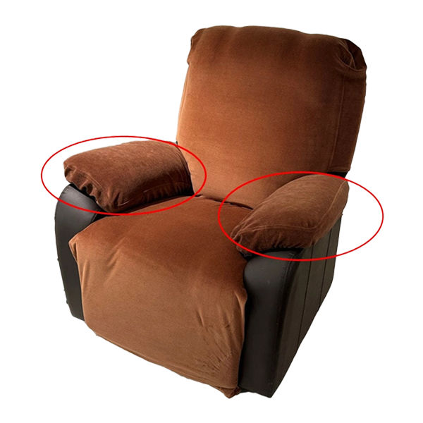 【Petit Pro.】シフォンシリーズ用アームレストカバー ベルベットタイプⅡ（ブラウン）