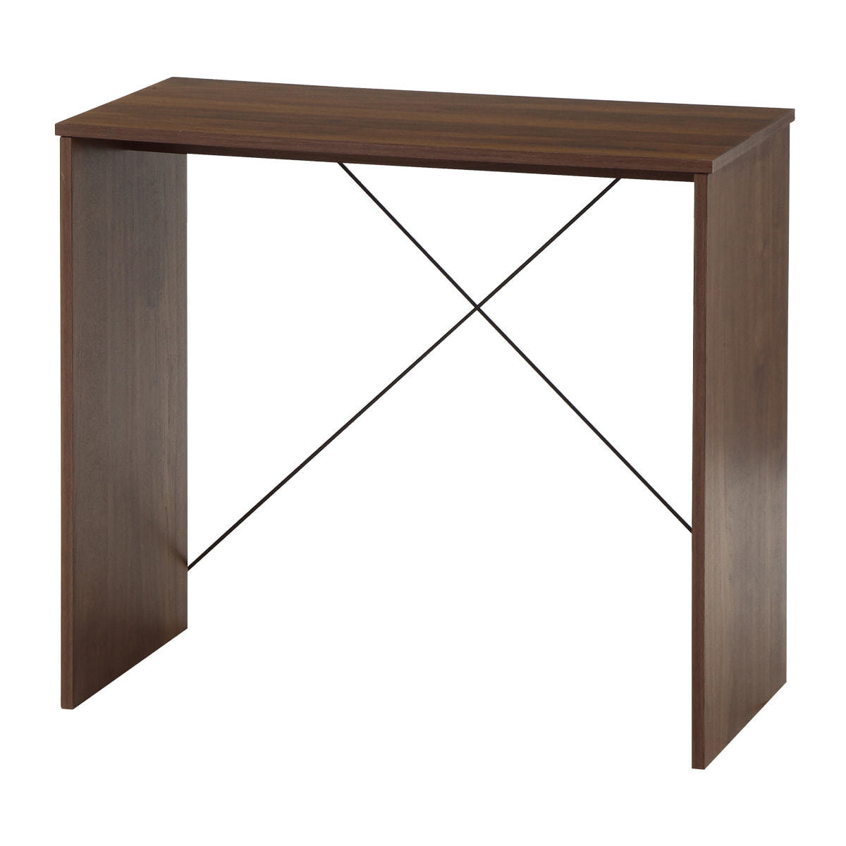 棚付きワイヤーデスク　幅120cm　シンプル　簡単組み立て 木製　ブラウン 棚付きワイヤーデスク 幅120cm シンプル 簡単組み立て 木製 ブラウン