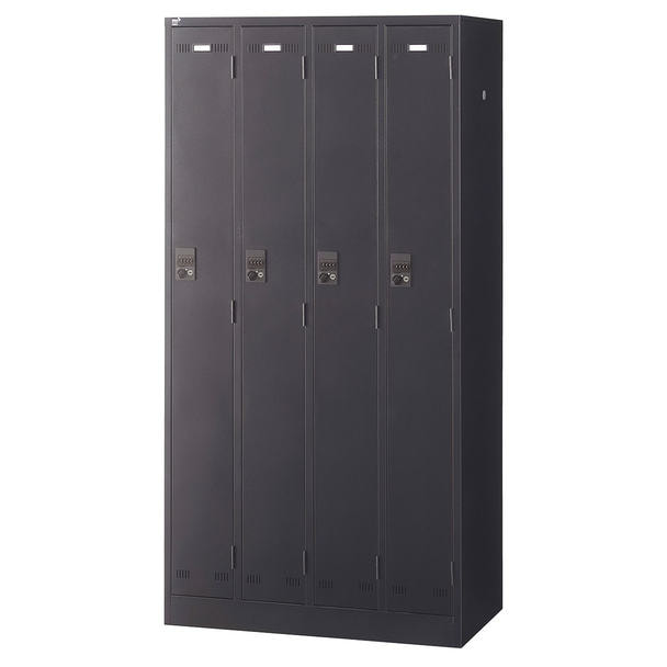 ブラックダイヤル錠 スチールロッカー〈4人用〉 1