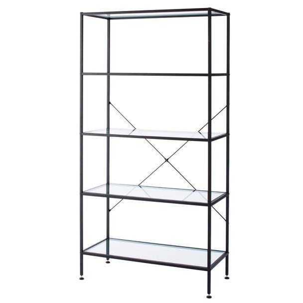 スリムガラスラック 5段＜ブラック＞の通販・卸売り | アイラッシュ