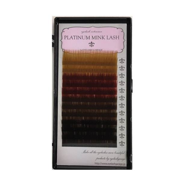 プラチナミンクラッシュ ブラウンカラーMIX【Jカール 太さ0.07&times;長さ9mm】