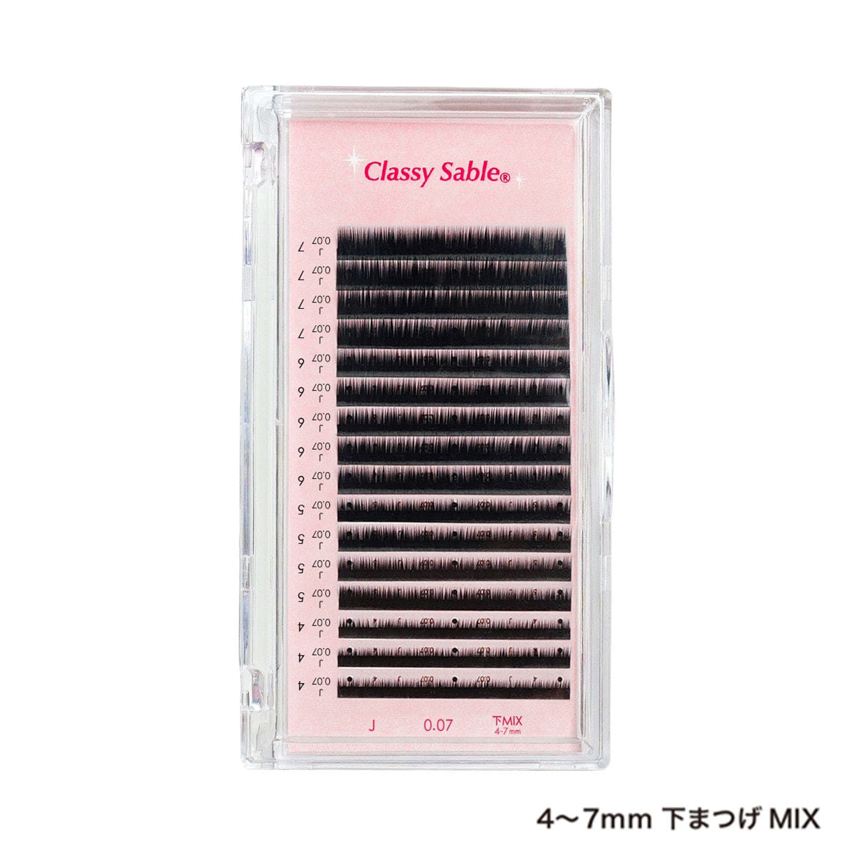 クラッシーセーブル [Jカール 太さ0.07 長さ4-7MIX]の通販・卸売り