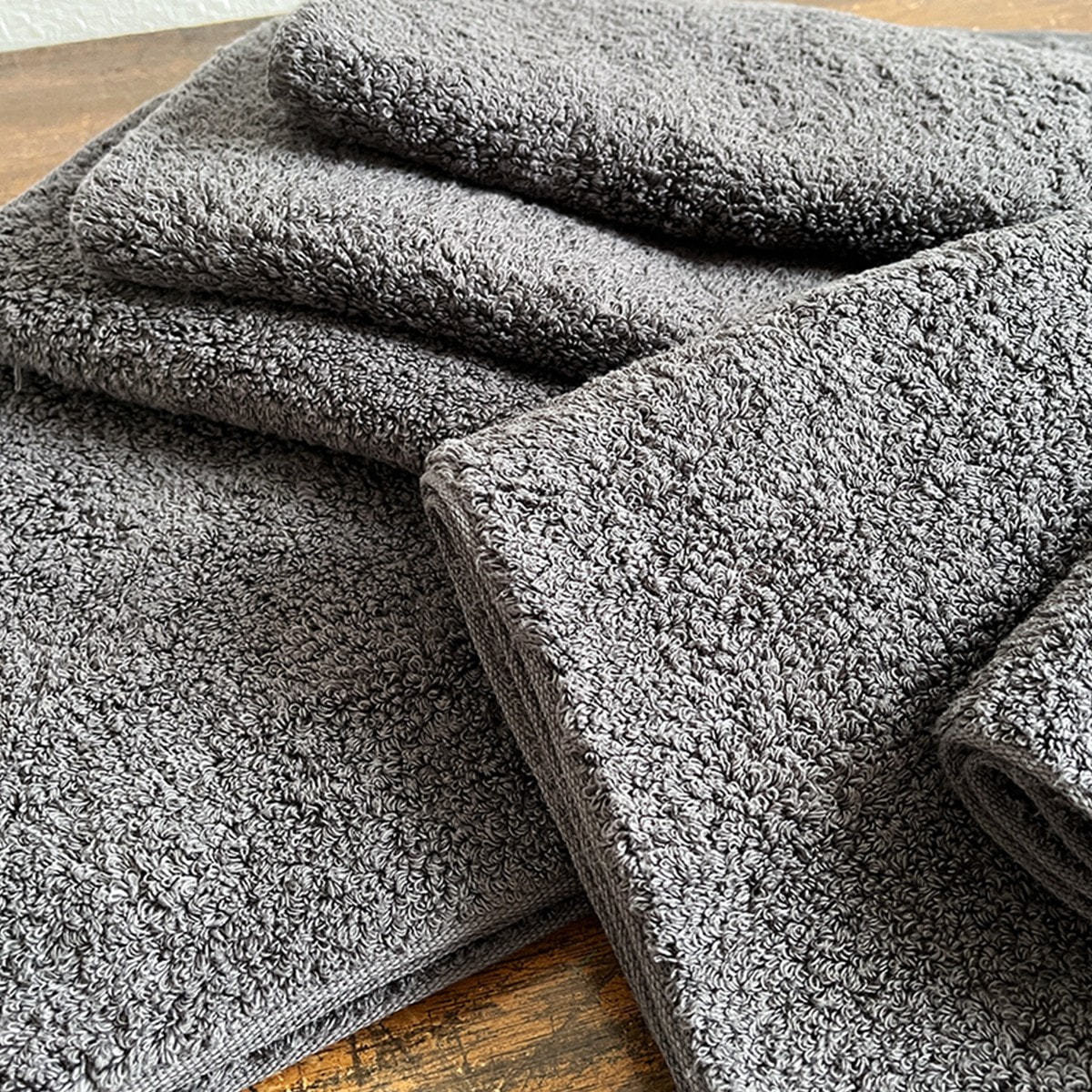 超吸水サロンワーク用タオル 6枚入り（33×90cm）ストーングレー【日本