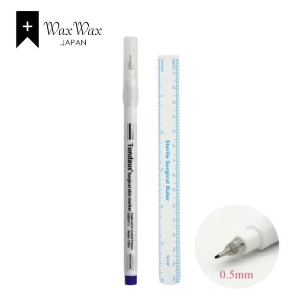 【WaxWax】ボディマーカー マーキングペン 2本セット（ブルー：シングル）