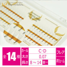 【Flap eyelashes】4本フレア 60束