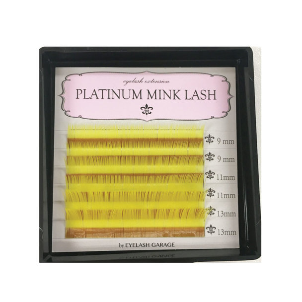 【プラチナミンクラッシュ】プリムローズイエロー Jカール[太さ0.07][長さ9/11/13mmMIX]