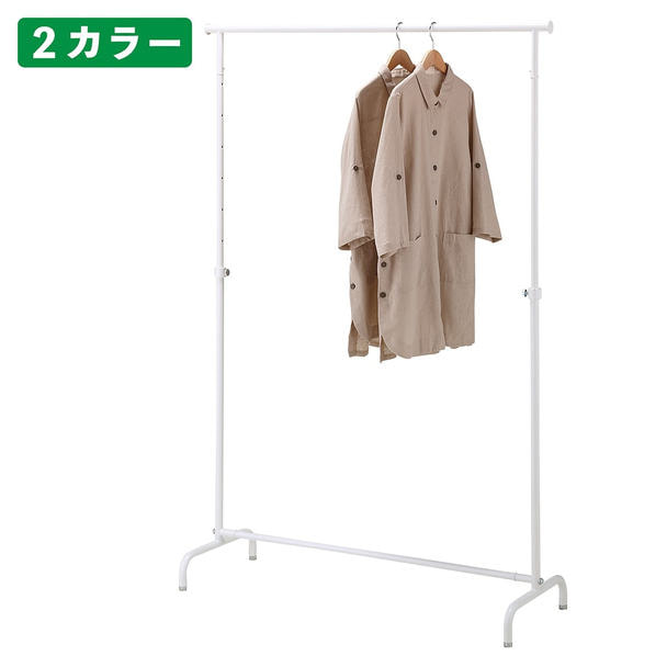 オーバーハングタイプ ハンガーラック 丸パイプ＜ブラック＞W120cm 1