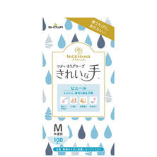 【アウトレット】ナイスハンド きれいな手 つかいきりグローブ ビニール 100枚入 Mサイズ