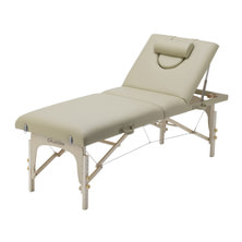 【アウトレット】高級低反発木製折りたたみリクライニングベッド009SDX（ベージュ）