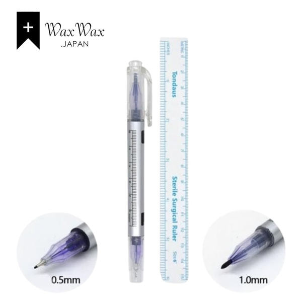 【WaxWax】ボディマーカー マーキングペン 2本セット（ブルー：ダブル）
