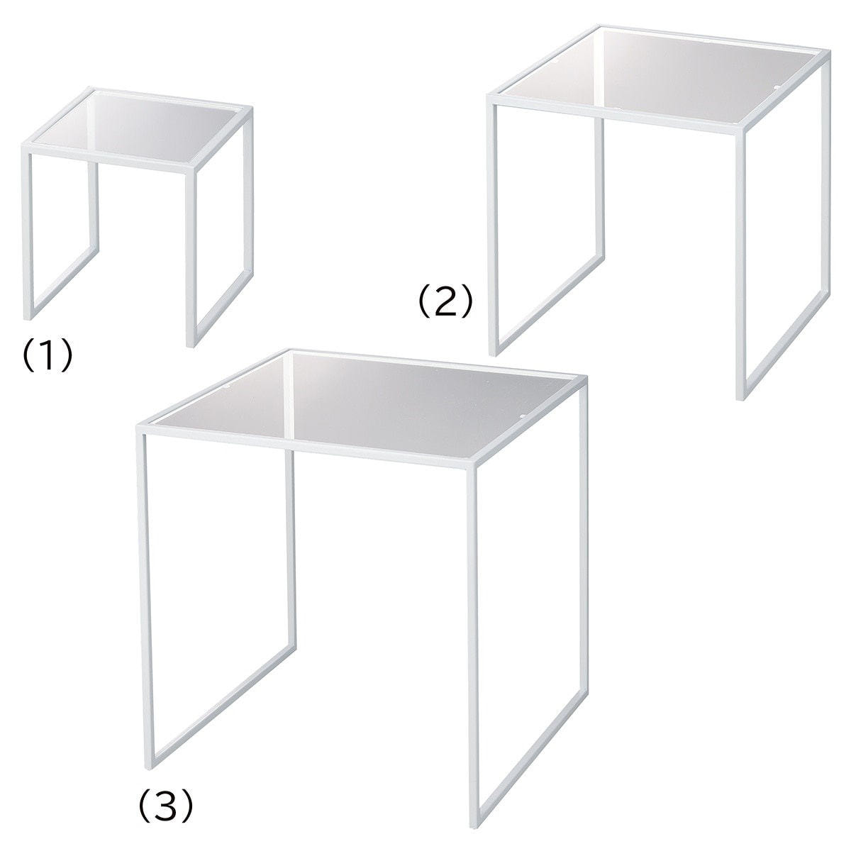 スチール脚コの字ラック＜ホワイト＞30cm角の通販・卸売り | アイ
