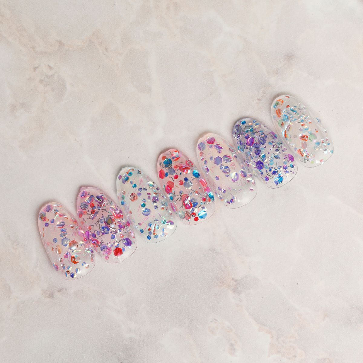 Raygelセレクトカラージェル ぷくぷくグリッター (7-types Full Set)の