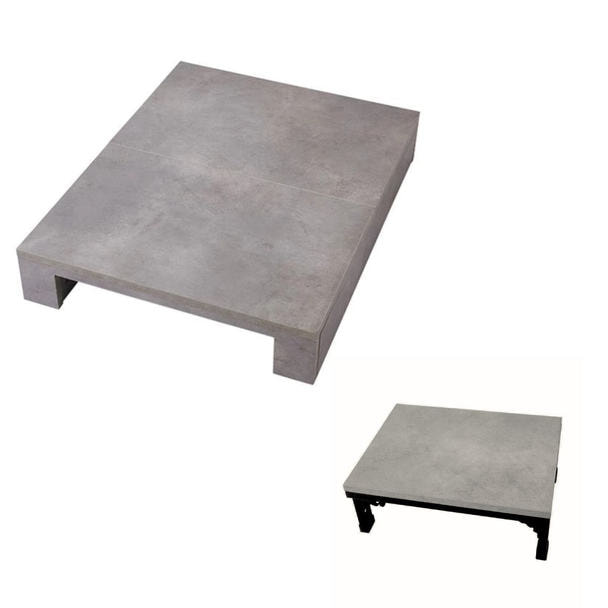 NATURAL Series】リクライニングチェアステージ(木製)モルタル風