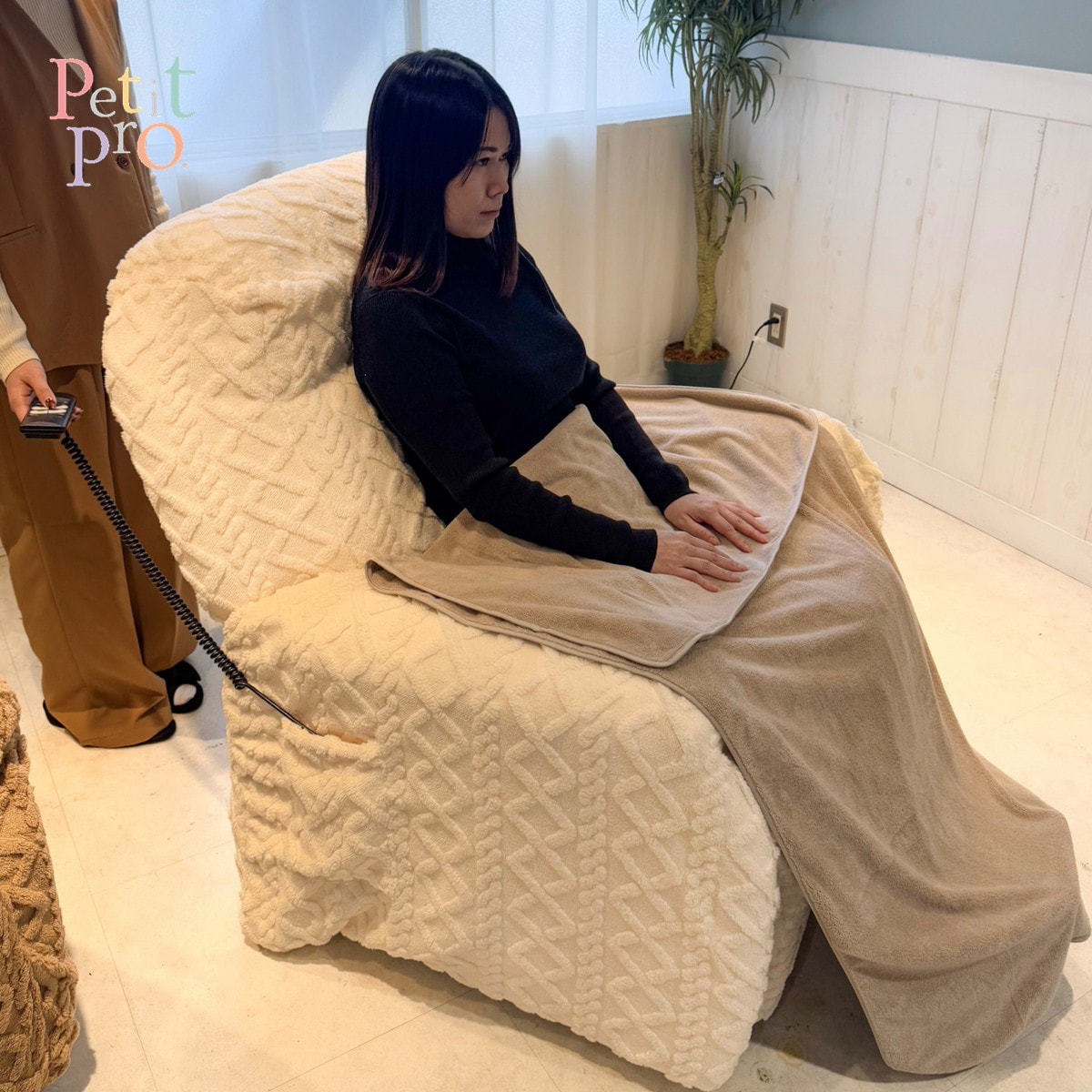 Petit Pro.】フリースブランケット＜アイボリー＞（W85×H170cm）の通販