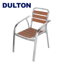 アルミニウム カフェチェア ライトブラウン（H845-1021LBR）