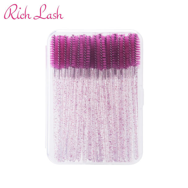 【Rich Lash】使い捨てスクリューブラシ＜ローズ＞（50本 ケース入り） 1