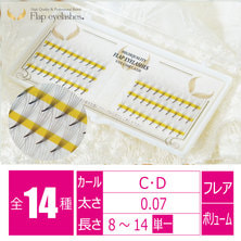 【Flap eyelashes】6本フレア 60束