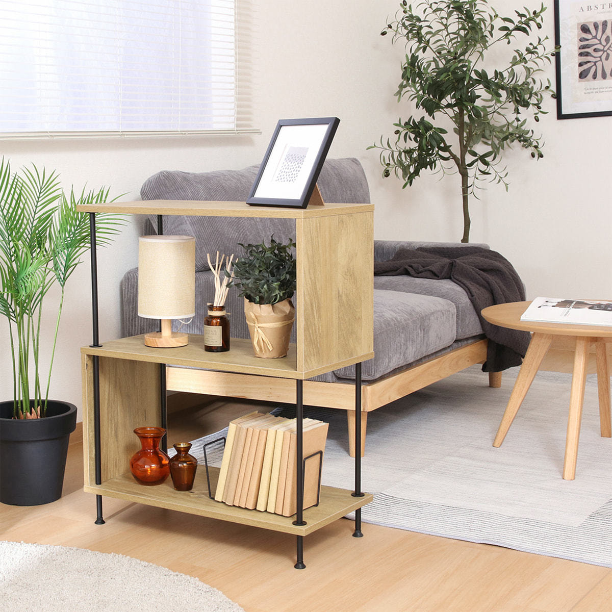 EZBOツイストロック S型ディスプレイラック3段 OAK（71875)の通販