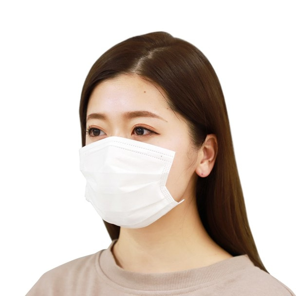 シールマスク（やや小さめ）ひも無し 5段プリーツ&times;3層タイプ 50枚入り 1