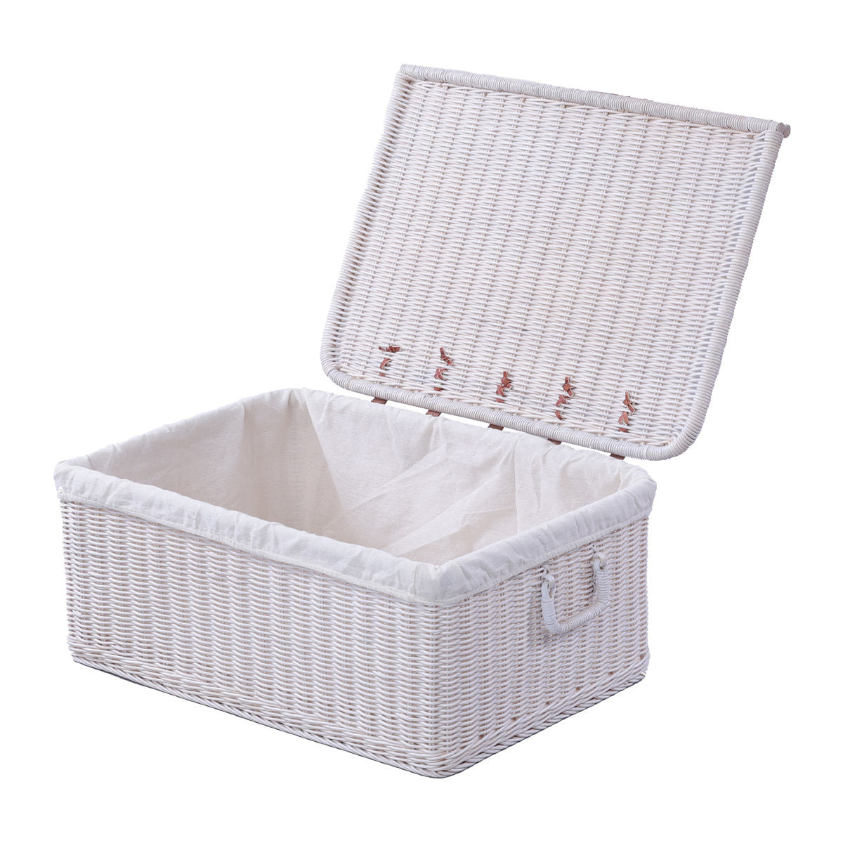 バスケット　5個セット　ラタン ラタンバスケット Lサイズ（GK520LWW）ホワイトの通販・卸売り | アイ