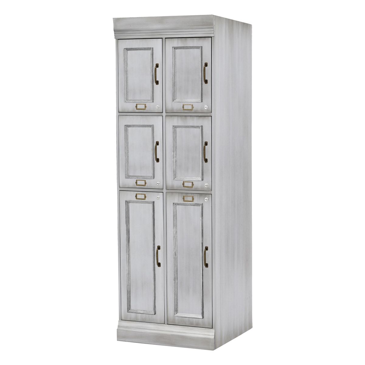 シャビーシック アンティーク木製ロッカー アンティークホワイトの卸 通販 アイラッシュガレージ