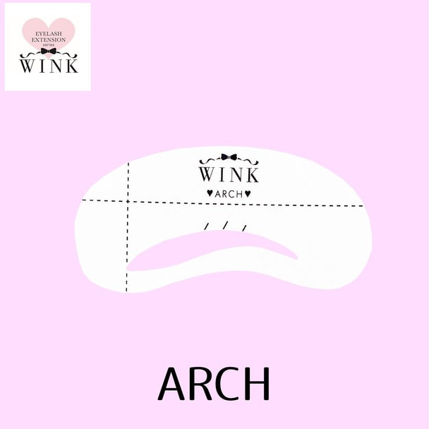 【WINK】アイブロウテンプレート　アーチ(3枚セット)