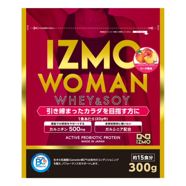 IZMO イズモ WOMANプロテイン ピーチ 300g（約15食分）