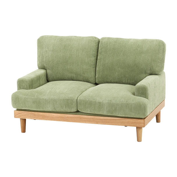 コーデュロイソファ フェリーチェ 2P GR（55092） 1