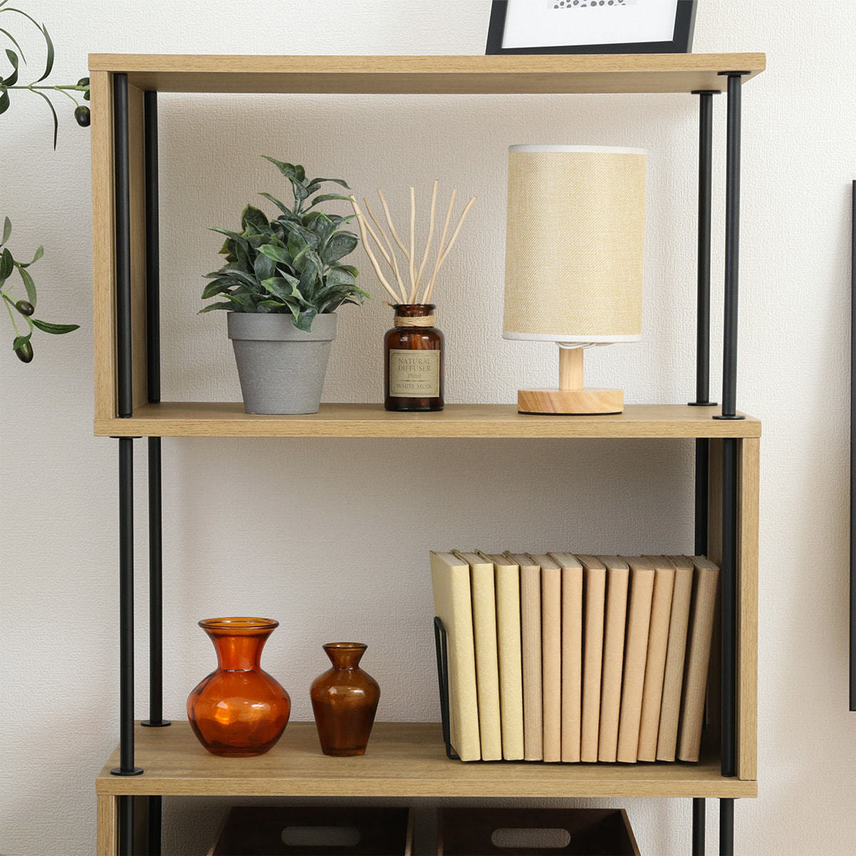 EZBOツイストロック S型ディスプレイラック4段 OAK（71877)の通販