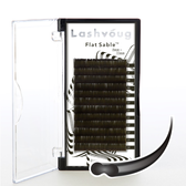 フラットセーブル ダークブラウン[Dカール 太さ0.20 長さMIX］