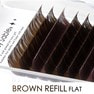 [BROWN REFILL] FLAT[Jカール 太さ0.15 長さ8-11MIX] 2