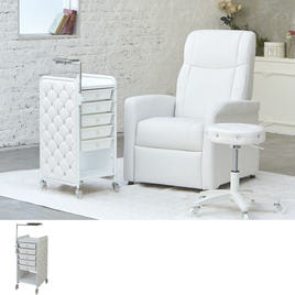 キルティングワゴン　マツエク・ネイルワゴン　ワゴン③ キルティングワゴンホワイトの通販・卸売り | アイラッシュガレージ