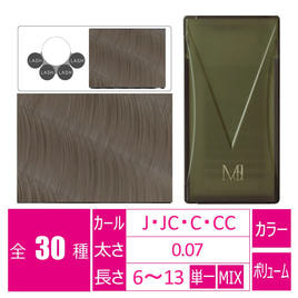 MAMAさん専用パープル、ディープルージュ、ブルー 3D 0.07 MIX2×3 3Dレイヤー アッシュパープル[Jカール 太さ0.07 長さMIX]の通販
