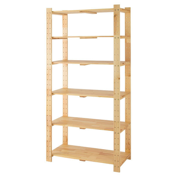 ウッドシェルフ＜W90cm×H180cm＞6段の通販・卸売り | アイラッシュガレージ
