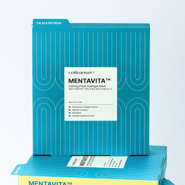 【celleanser】Mentavita カーミングフレッシュ ハイドロゲルマスク 1